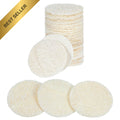 Natural Loofah Facial Sponges 20 Pack - Exfoliating Cleansing Pads for Smooth Skin