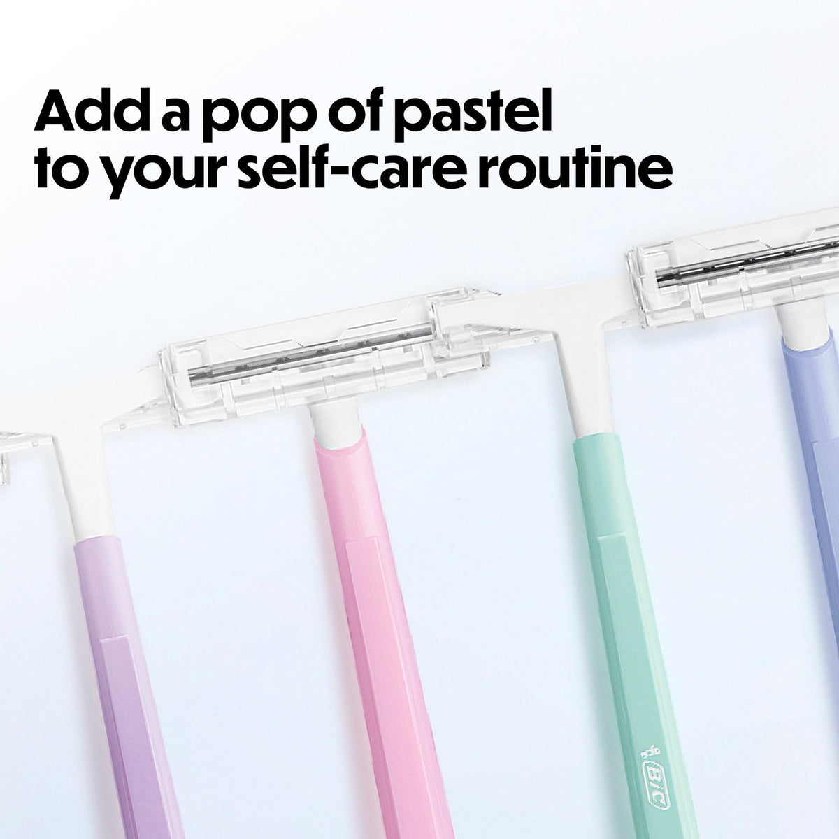 Disposable Women’s Razors with 2 Blades - 10 Pack Pastel