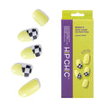 Semi Cured Gel Nail Strips - Lemon Check, Easy at-Home Manicure