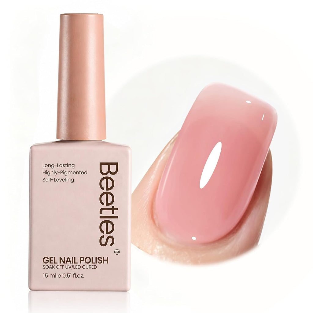 15ml Jelly Gel Nail Polish Nude Pink High Shine Long Lasting Manicure