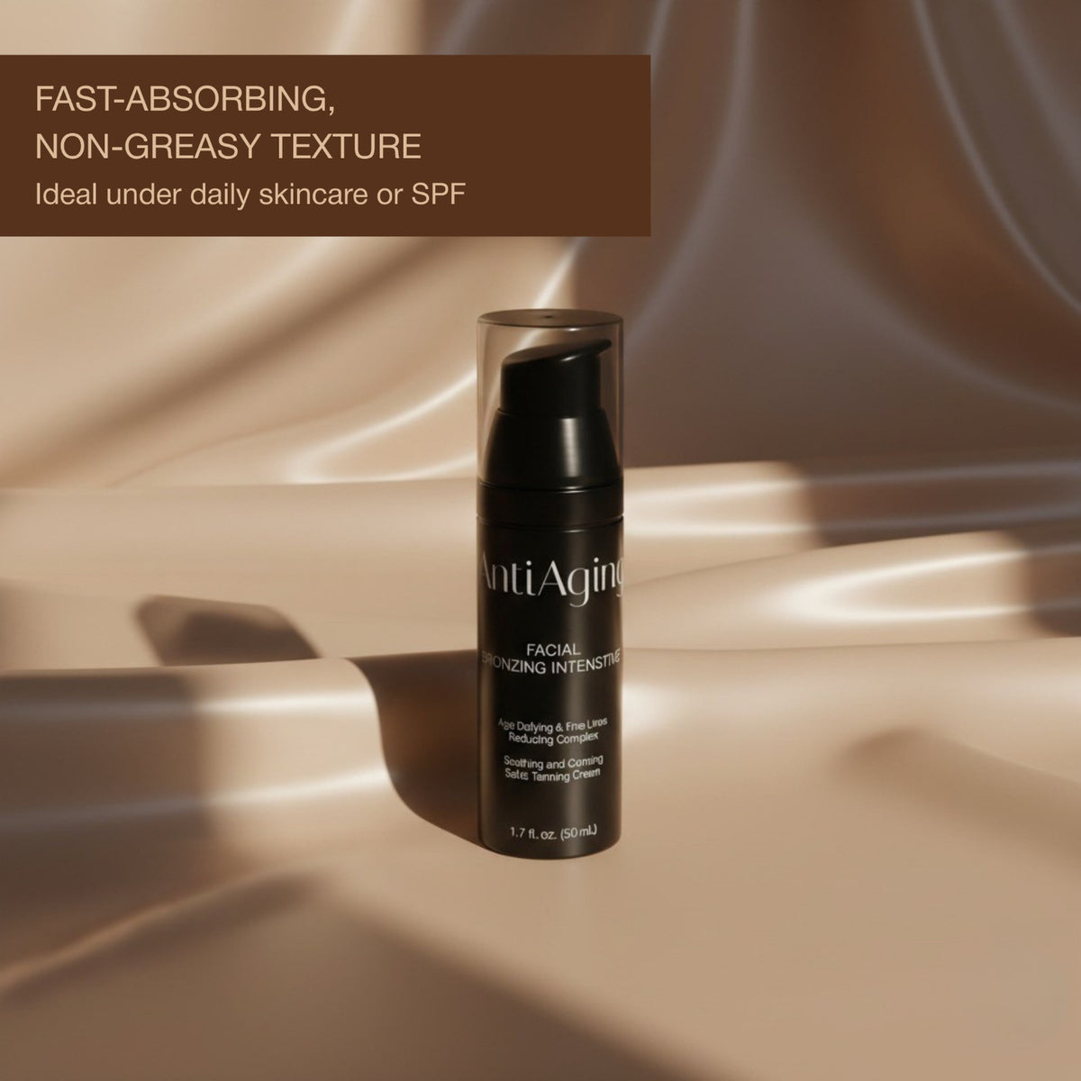 Onyx Anti-Aging Face Tanning Lotion - Bronzing Accelerator for Even Tan 1.7 fl oz