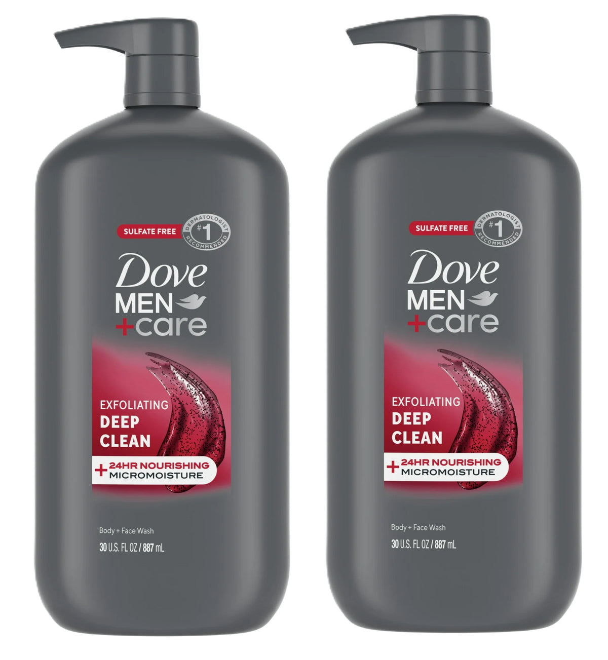 Men's Exfoliating Body & Face Wash Citrus Cedarwood 2 Pack