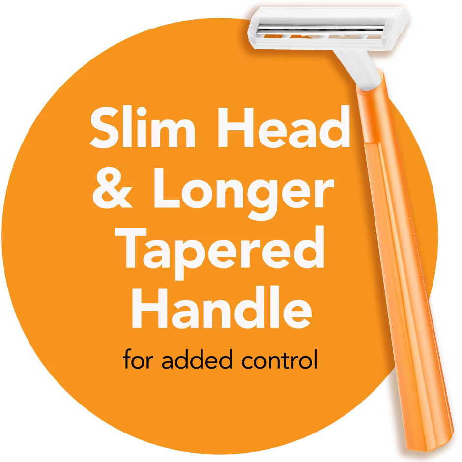 Disposable Men's Razor for Sensitive Skin - Twin Blade Slim Head, Pack of 10