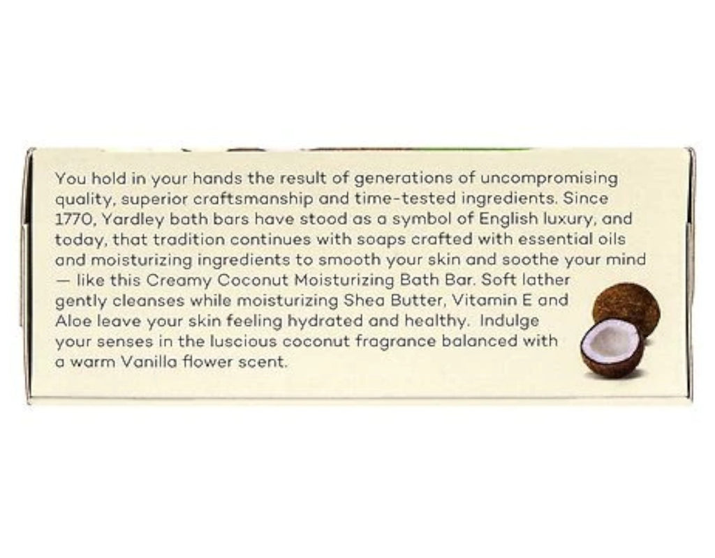 Moisturizing Bath Bar Creamy Coconut - Pack of 2, Enriched with Shea & Aloe