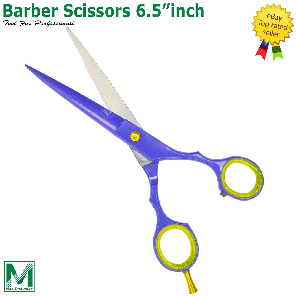 Professional Hairdressing Scissors 6.5 Inch Purple with Gold Tension Screw