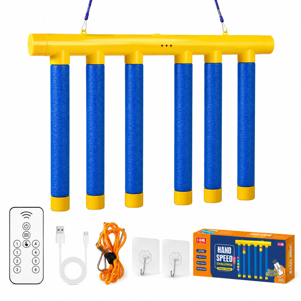 Electronic Hand Speed Reaction Game with Foam Sticks and Remote - Party & Family Fun