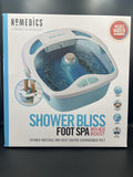 Foot Spa Shower Massager with Water Jets & Heat - Blue/White