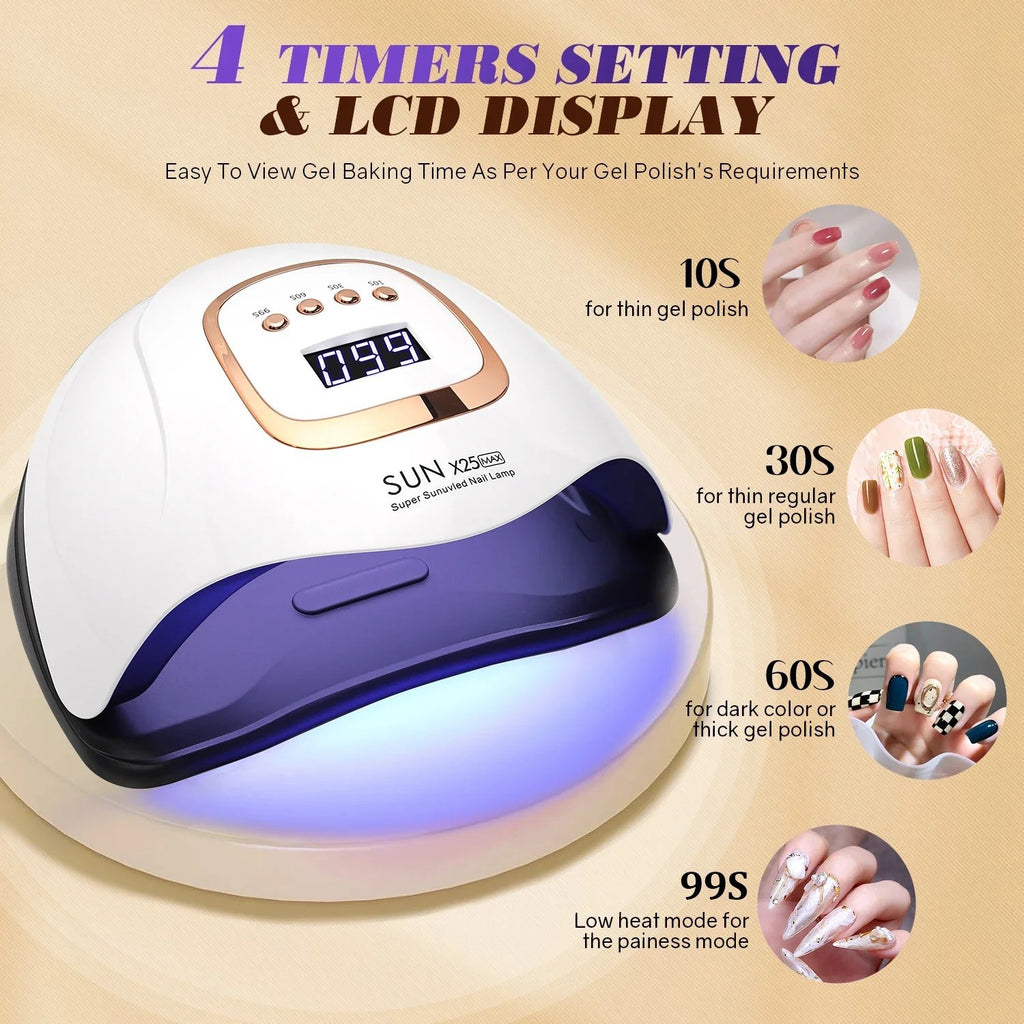 Professional LED UV Nail Dryer Lamp for Gel & Acrylic Curing - Compact 36W