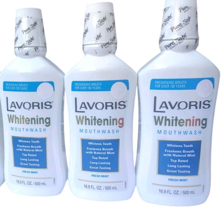 Whitening Mouthwash with Fresh Mint Flavor - 16.9oz, 3 Bottles