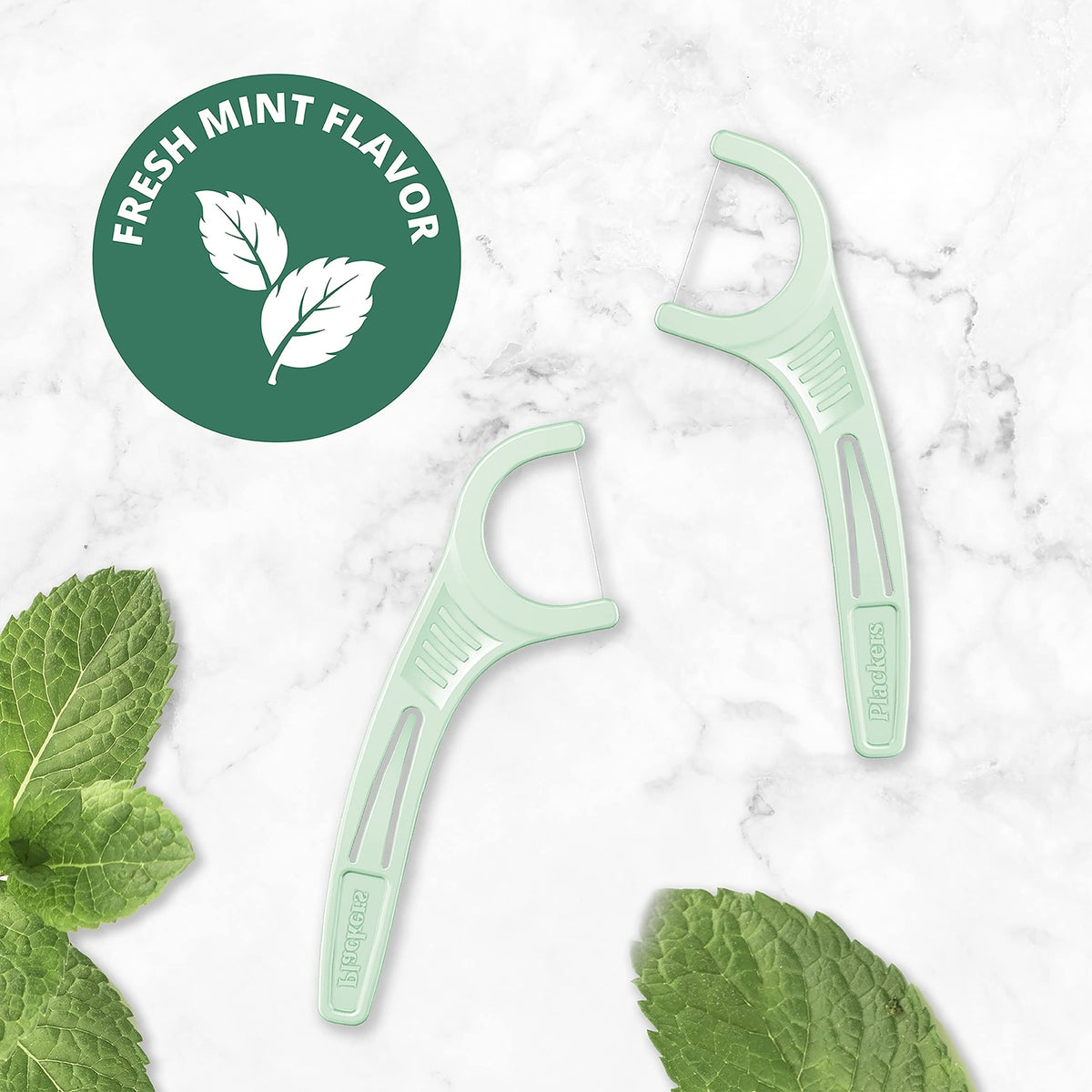 Dental Floss Picks Micro Mint 500 Count - Individually Wrapped Oral Care