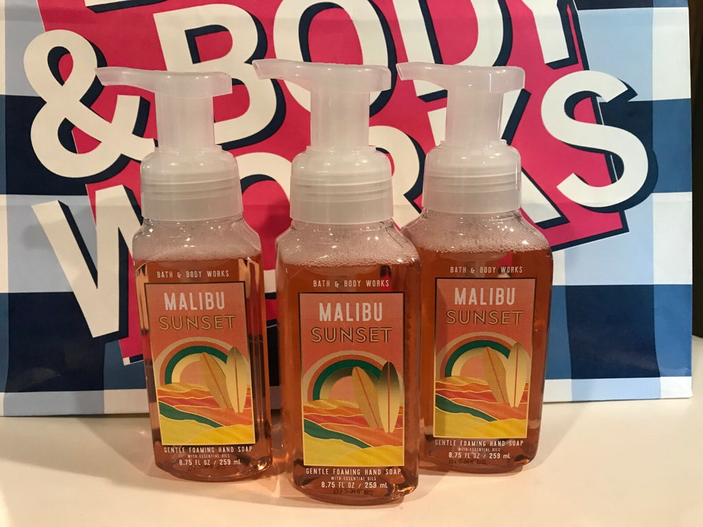 Set of 3 Malibu Sunset Foaming Hand Soaps - Gentle & Refreshing Scent