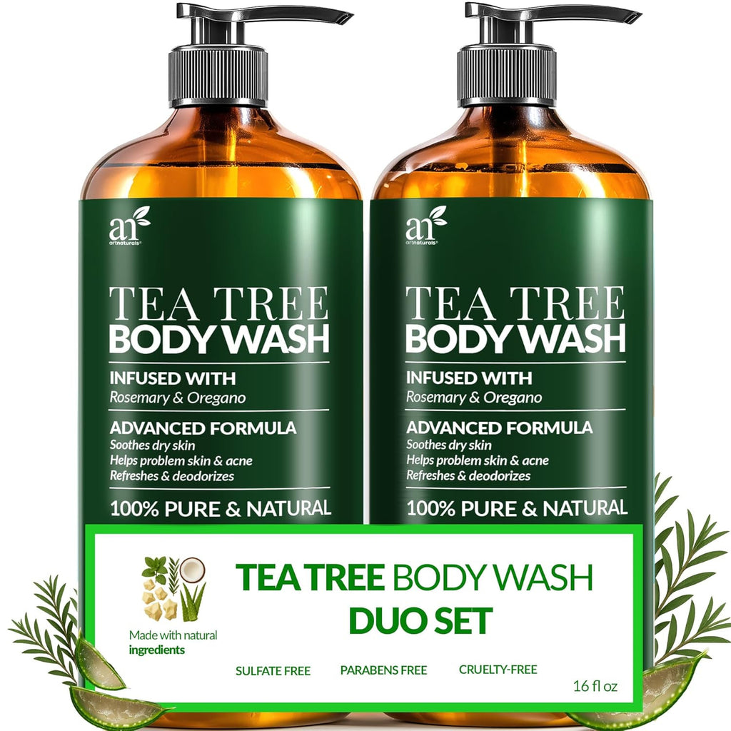 Antibacterial Tea Tree Oil Body Wash for Acne & Fungal Infection Relief - Extra Strength