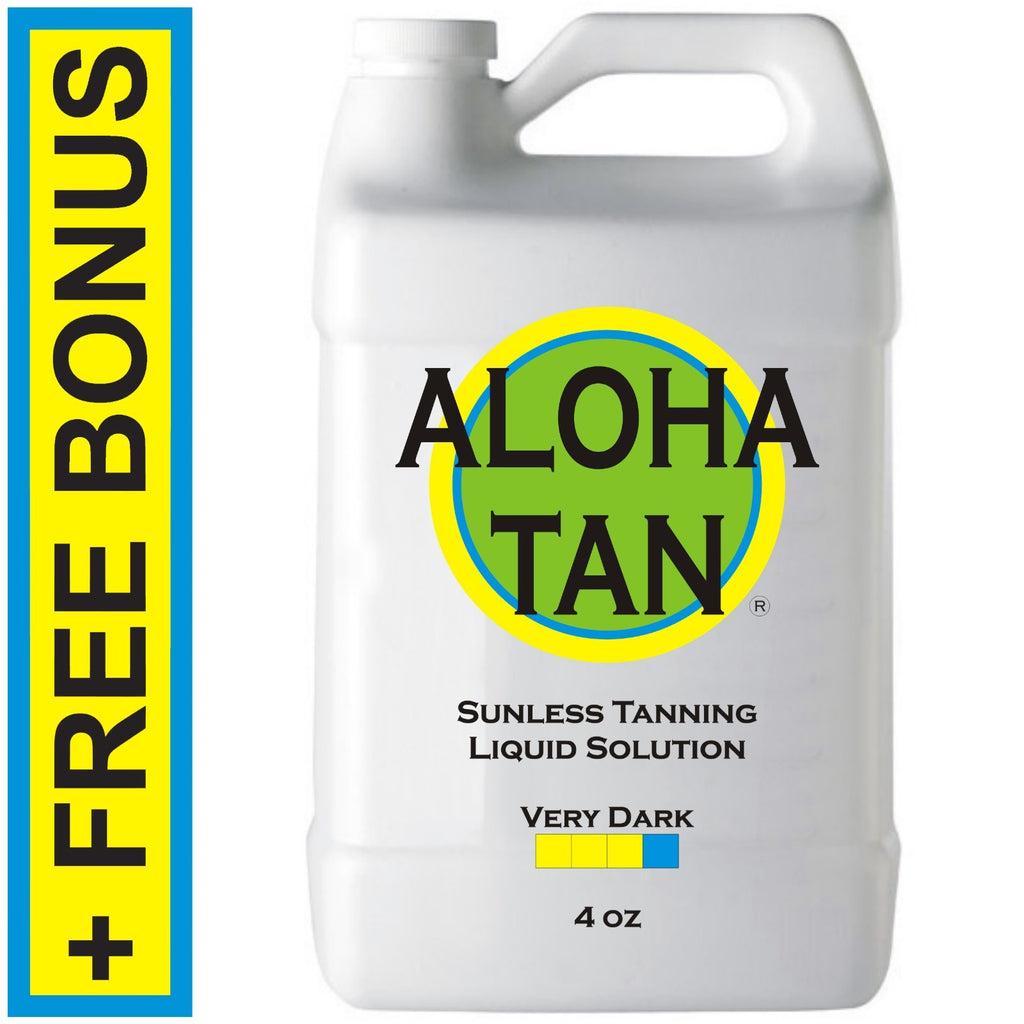 Very Dark Self Tanner Spray Solution 4 oz with Applicator Mitt & Gloves