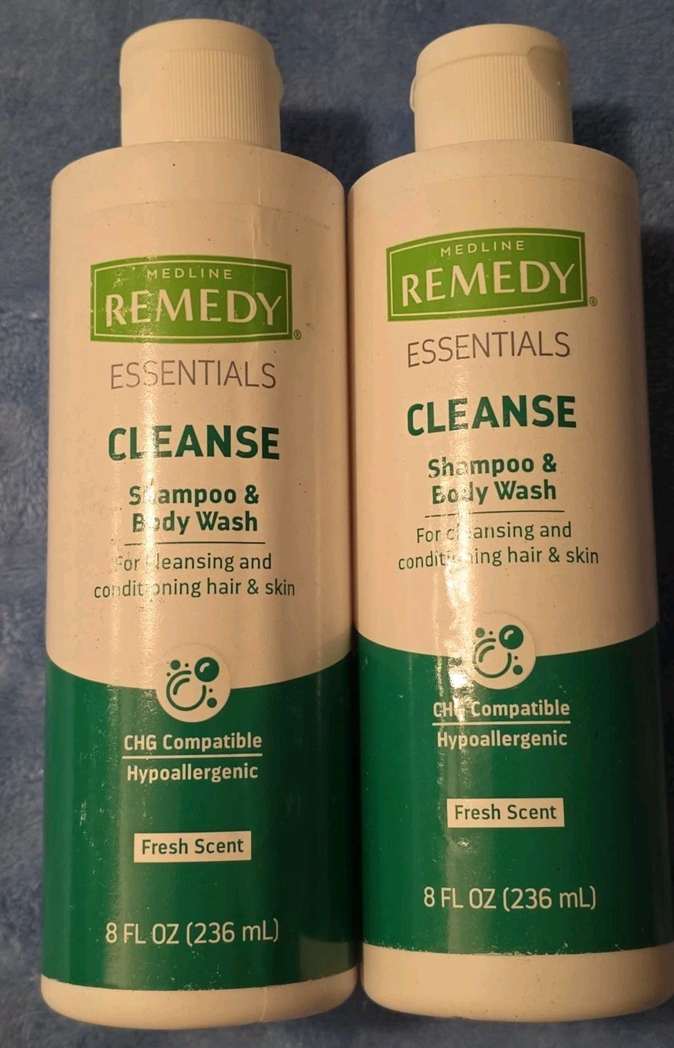 Medline Remedy Essentials Cleansing Shampoo - 8 Fl Oz, Pack of 2