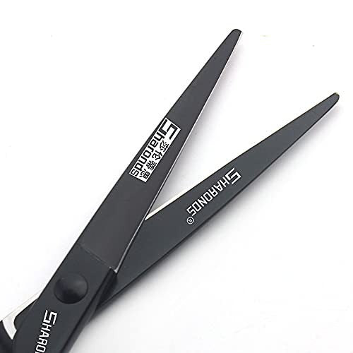 6-Inch Hair Cutting & Thinning Scissors Set - Professional Barber Shears, Black Finish