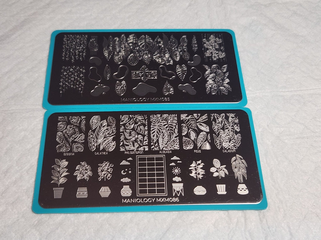 Maniology Nail Stamping Plate Set MXM085 & MXM086 - Nail Art Tools