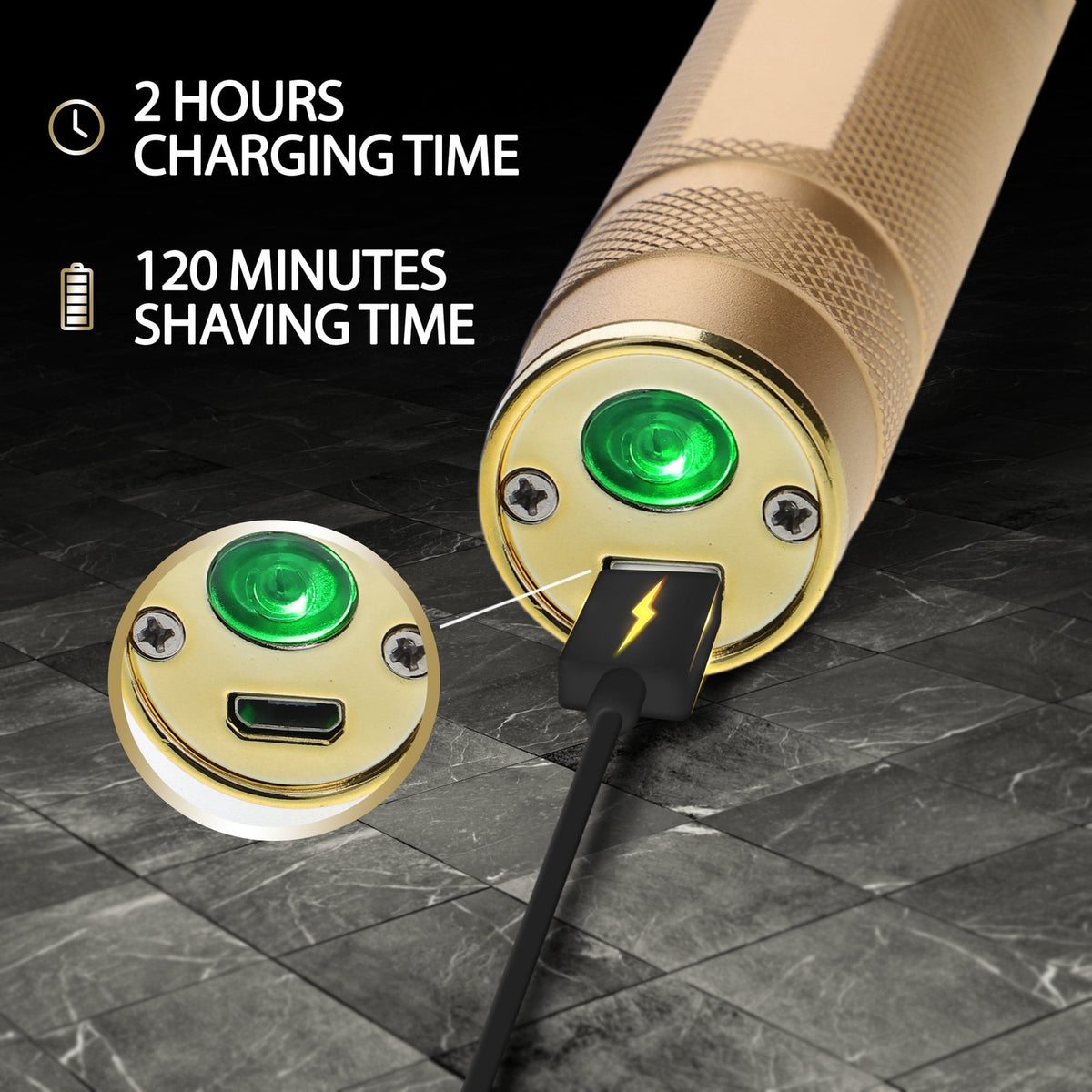 Rechargeable Zero-Gap Beard & Hair Trimmer for Precise Grooming - 111