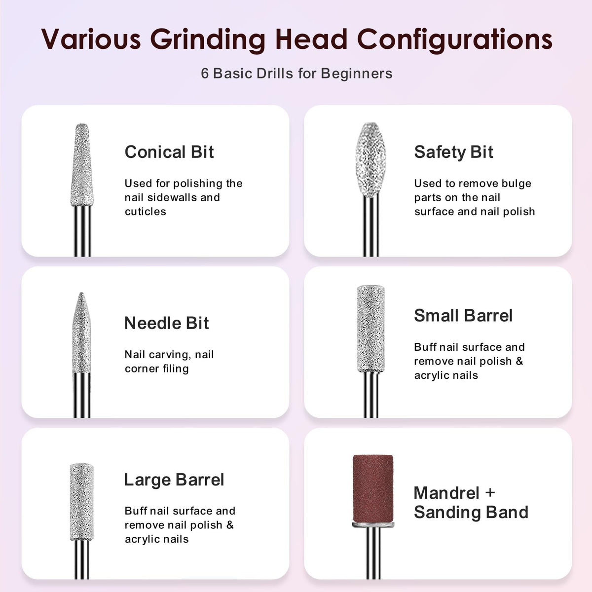 Cordless Electric Nail Drill File Kit - Rechargeable Manicure & Pedicure Tool