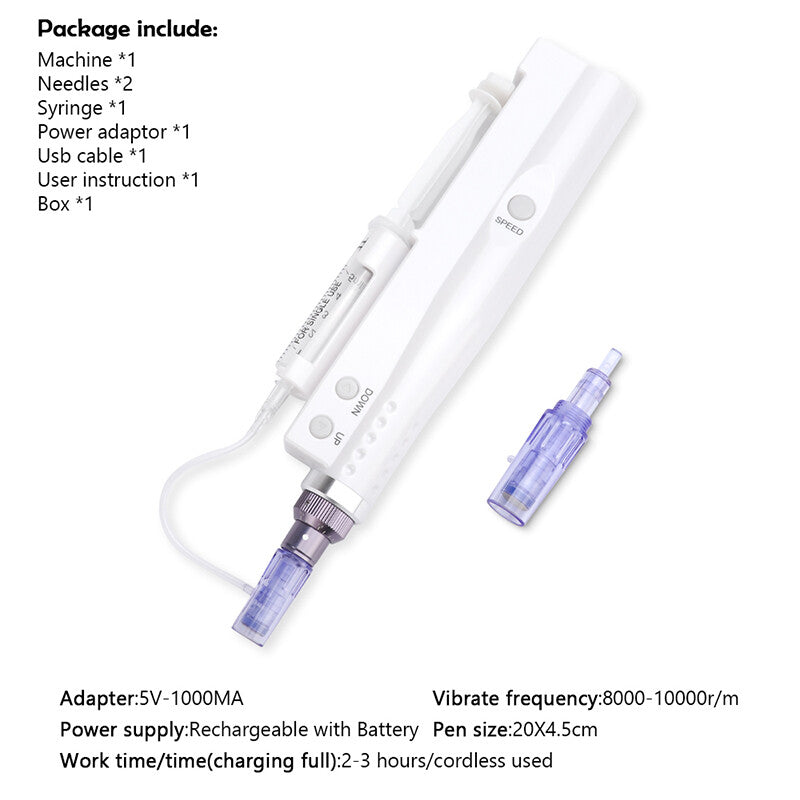 Portable Water Mesotherapy Pen for Hydra Dermabrasion Facial Meso Treatment