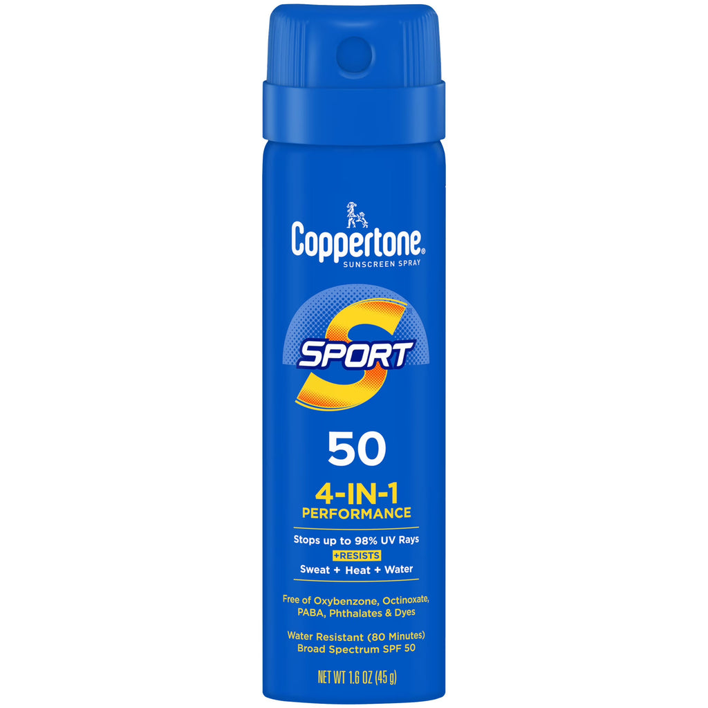 Water-Resistant SPF 50 Sunscreen Spray for Sports & Outdoor Activities 1.6 Oz
