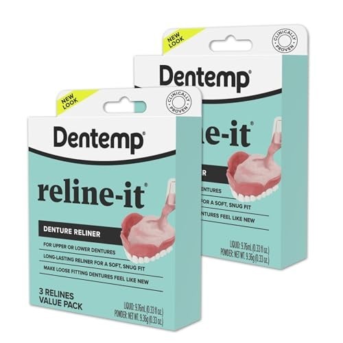 Denture Reline Kit - Advanced Formula for Upper & Lower Dentures - Easy Fit & Comfort