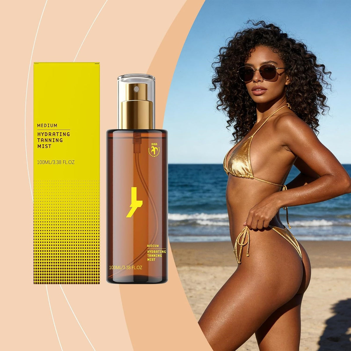 Self Tanning Mist - Natural Glow, Gradual Sunless Tan for Face & Body