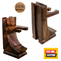 Wooden Razor and Shaving Brush Stand for Safety & Straight Razors