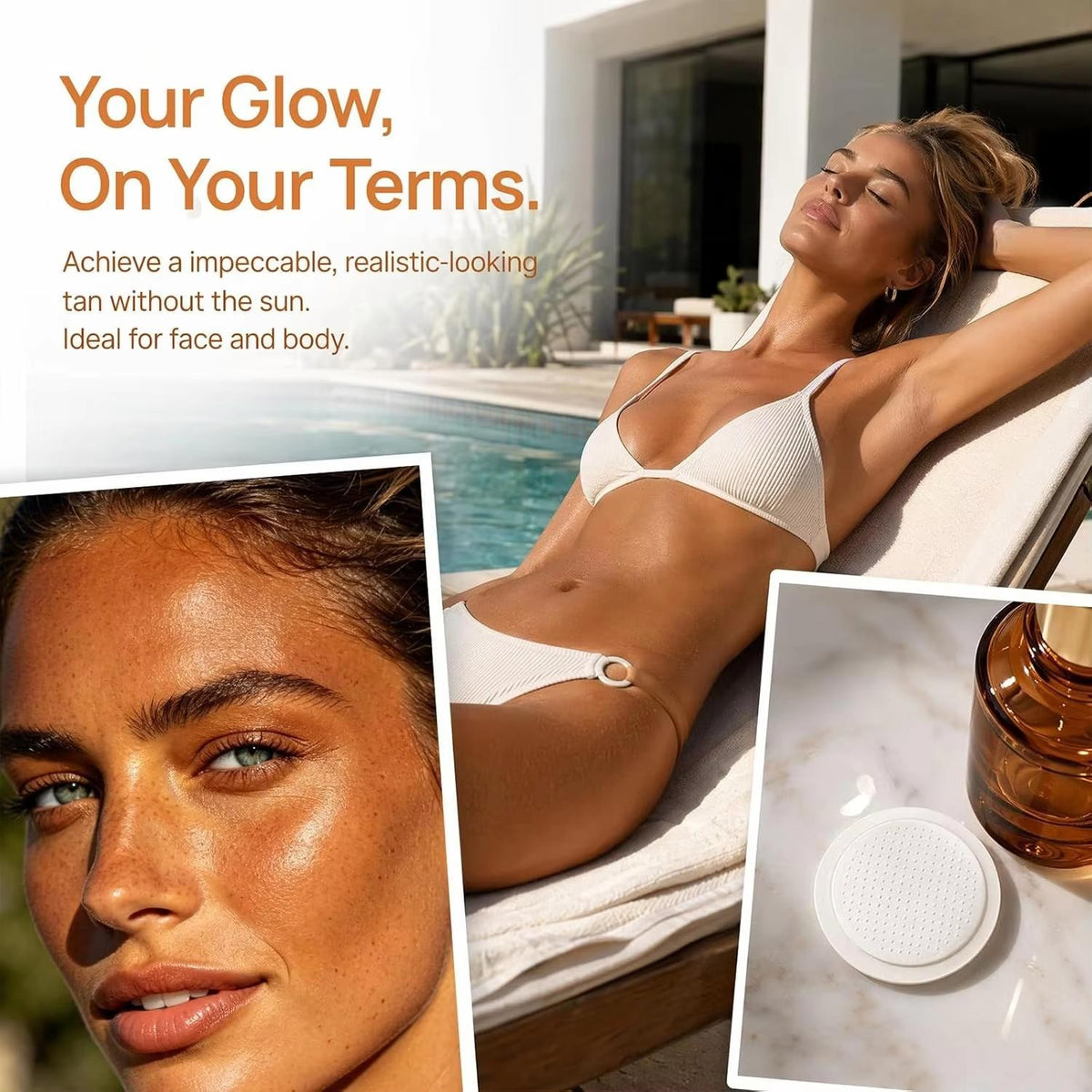 Self-Tanning Micro-Needle Patches - Natural Sunless Glow, 7 Pack
