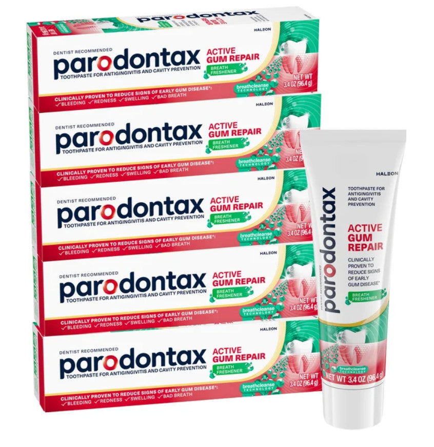 Parodontax Active Gum Repair Toothpaste 3.4 oz - 5 Pack for Gum Health & Bad Breath