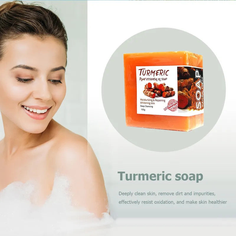 Turmeric & Ginger Skin Whitening Soap for Dark Spots Acne Brightening Natural