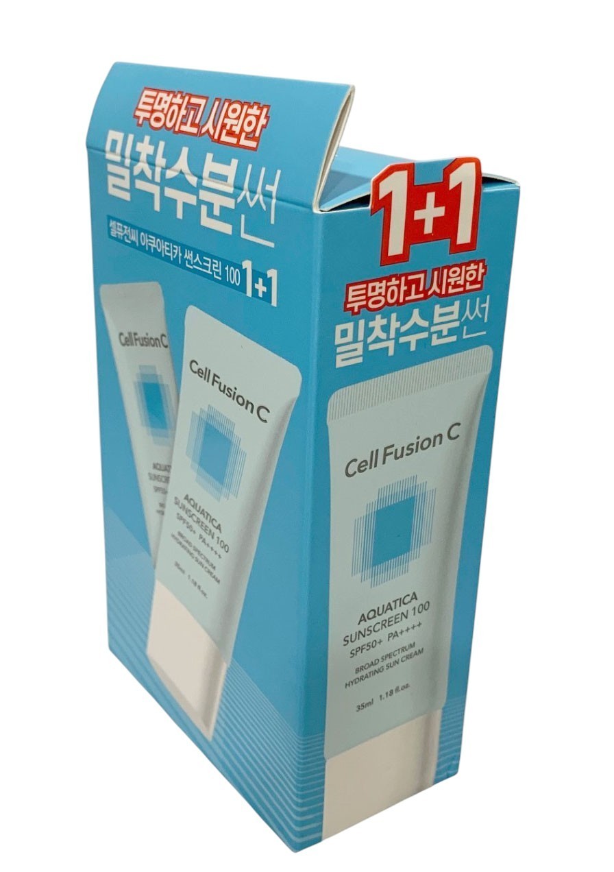 Cell Fusion C Aquatica Sunscreen SPF 50+ Hydrating Sun Cream Set of 2
