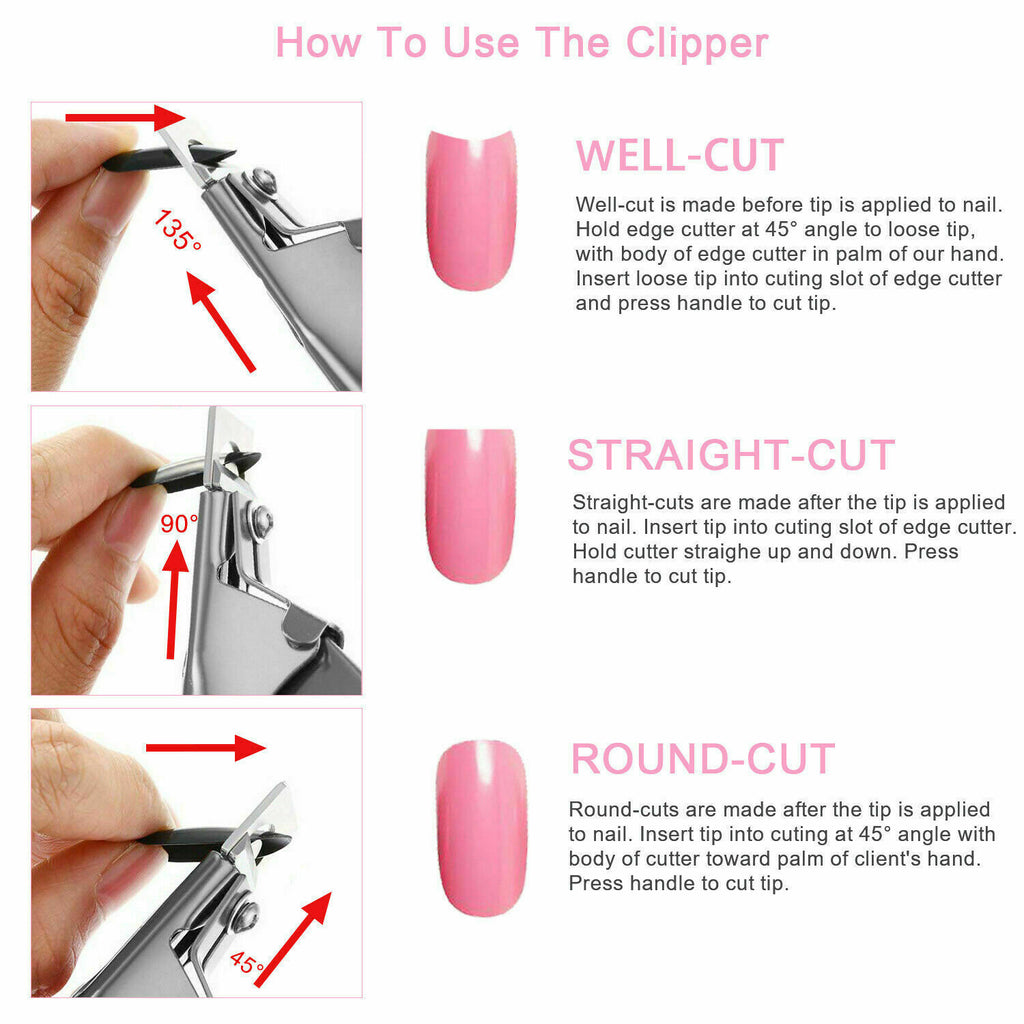 Manicure Nail Tip Cutter Acrylic False Nail Clipper for Nail Art - Multiple Colors