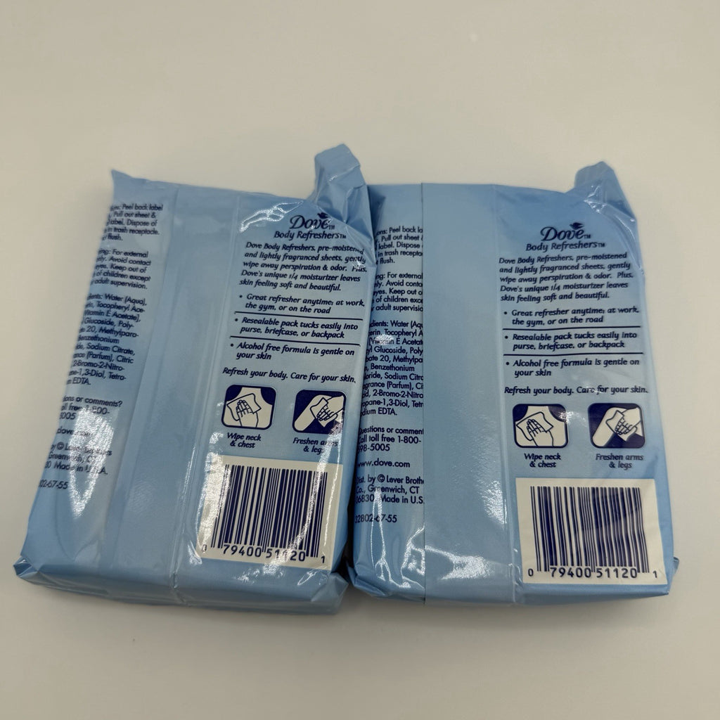 Dove Body Refreshers Deodorant & Moisturizer Sheets - 30 Sheets, Original Scent