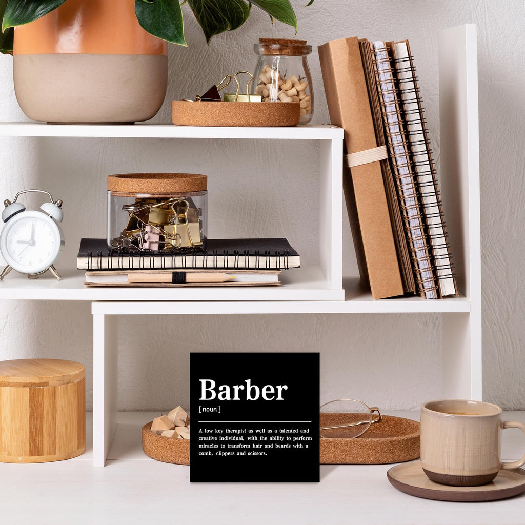 Wooden Decorative Box Sign for Home & Salon Decor 5x5 Inches