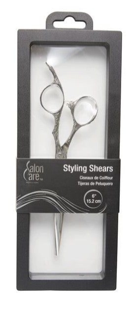 6-Inch Carved Hairdressing Shears Stainless Steel Lightweight Salon Scissors