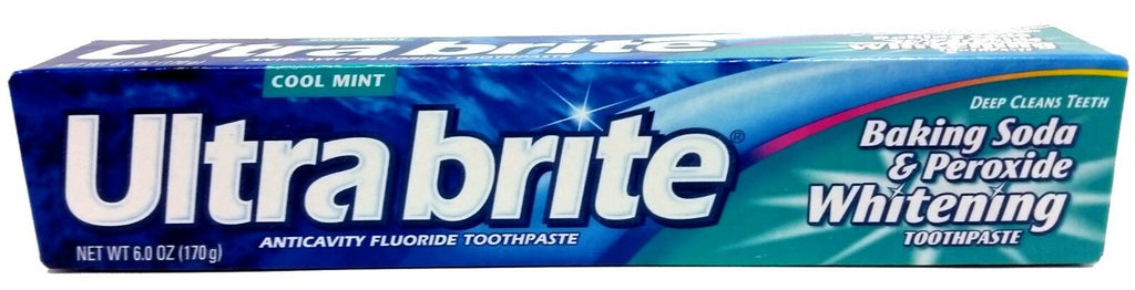 12-Pack Ultra Brite Cool Mint Toothpaste with Baking Soda & Peroxide 4.2oz