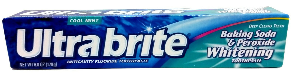 12-Pack Ultra Brite Cool Mint Toothpaste with Baking Soda & Peroxide 4.2oz