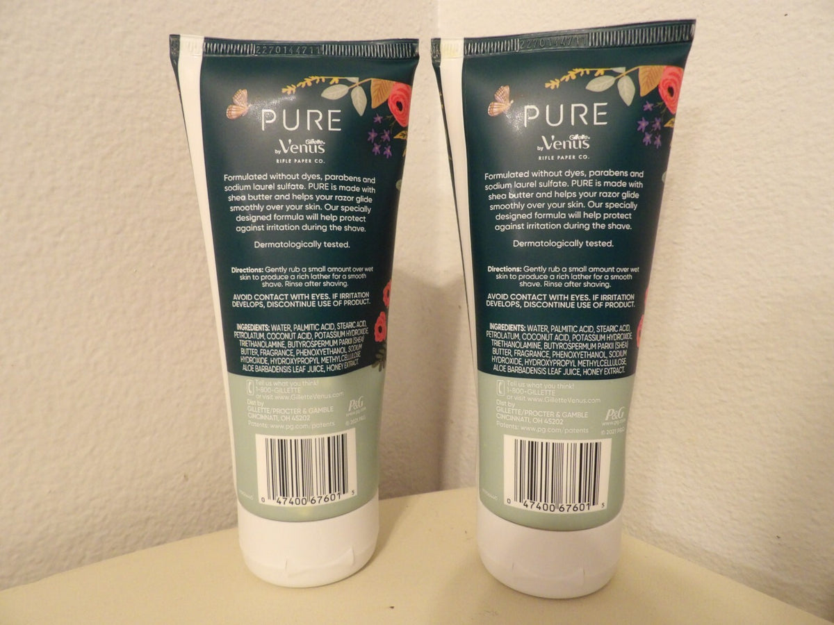 Shea Butter Shave Cream for Smooth Razor Glide - 6 fl oz, Pack of 2