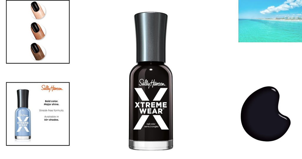 Black Nail Polish - Long-Lasting, Glossy, Streak-Free Finish - 0.40 fl oz