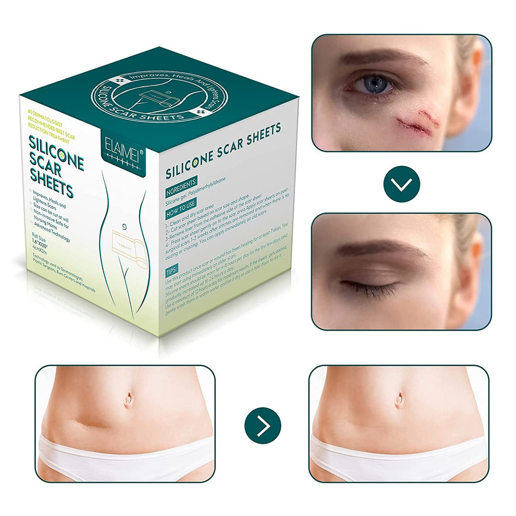 Silicone Scar Removal Sheets Gel Patches Skin Repair Wound Burn Healing
