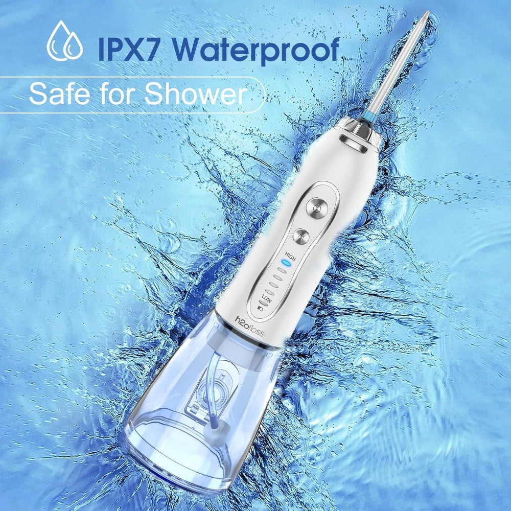 Portable Water Flosser Dental Water Jet with 5 Modes & 6 Tips - Oral Care