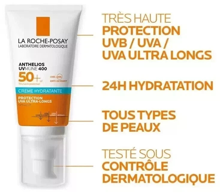 SPF 50+ Moisturizing Sunscreen Cream with Hydrating Formula - 50ML
