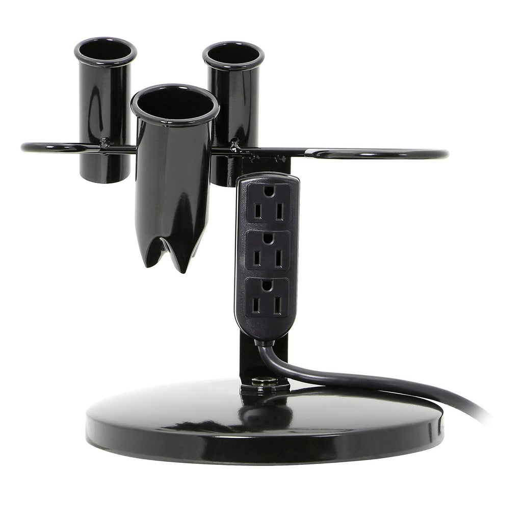 Salon Hair Dryer & Styling Iron Organizer Stand with Power Outlets