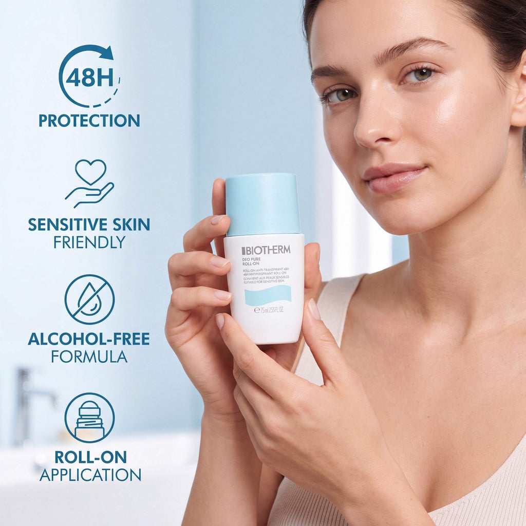 Anti-Perspirant Deodorant Roll-On for Sensitive Skin - 48H Fresh Protection 75ml