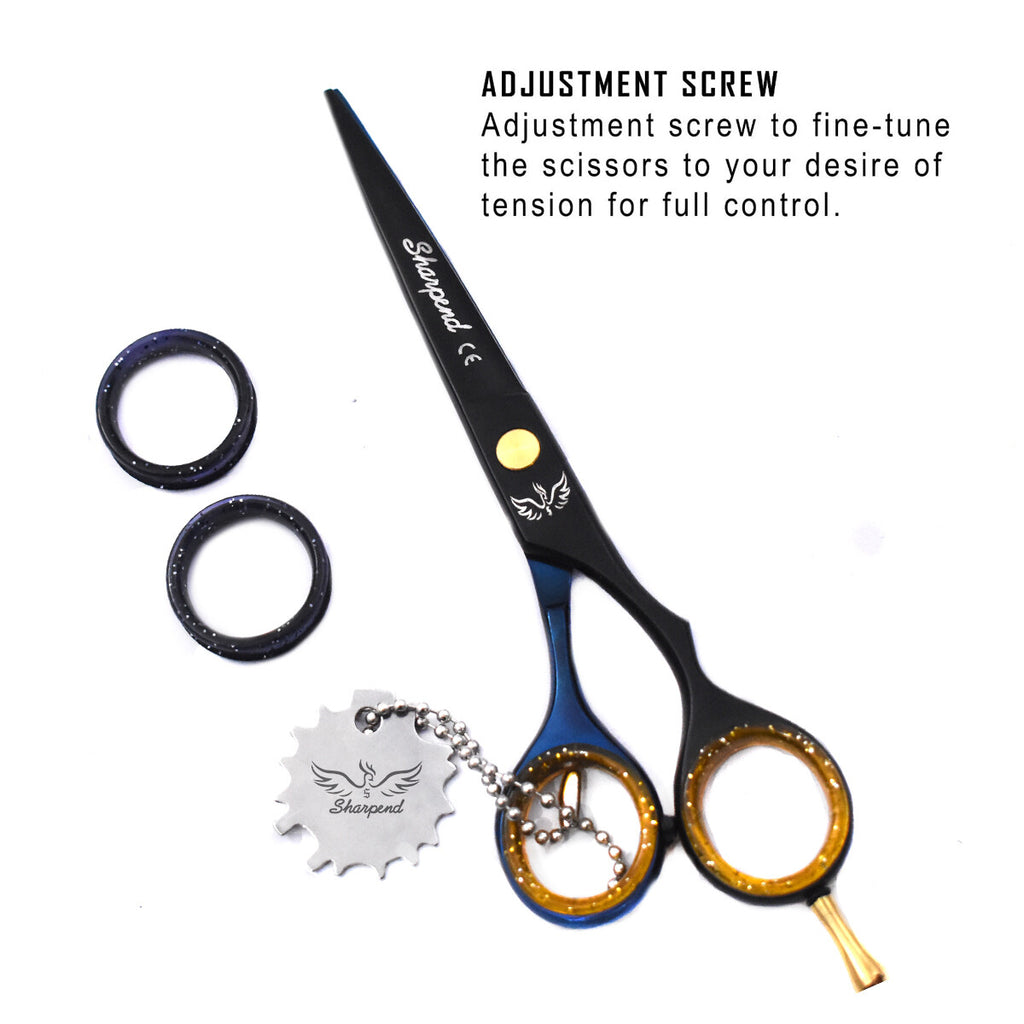 Professional Hairdressing Scissors Set for Salon Hair Cutting - 6 Inch Razor Edge Shears