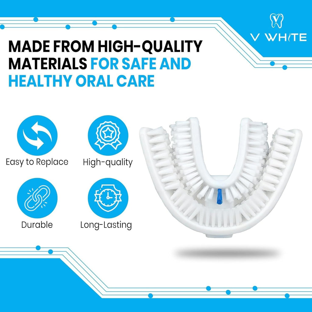 U-Shaped Replacement Head for Ultrasonic Electric Toothbrush - Soft Silicone, Adult