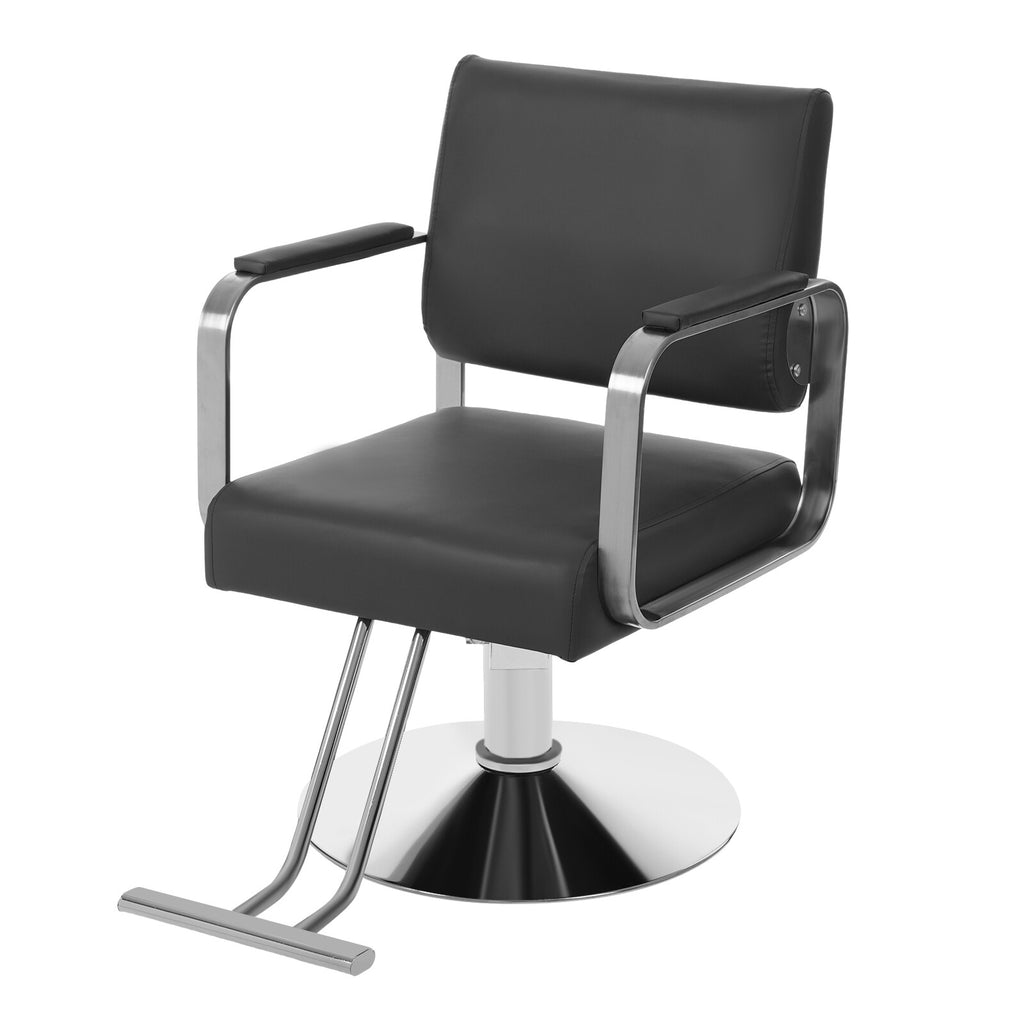 Adjustable 360° Rotating Barber Chair Salon Chair Carbon Steel PU Cushioned