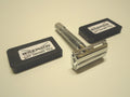 Chrome Safety Razor with 10 Double Edge Blades - Old School Classic Shaving Tool