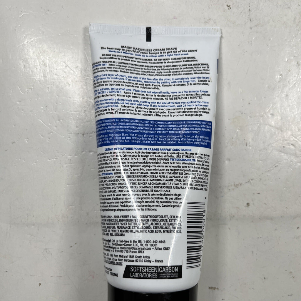 Magic Razorless Cream Shave for Men - 5 Pack, 6oz Each, Hair Removal