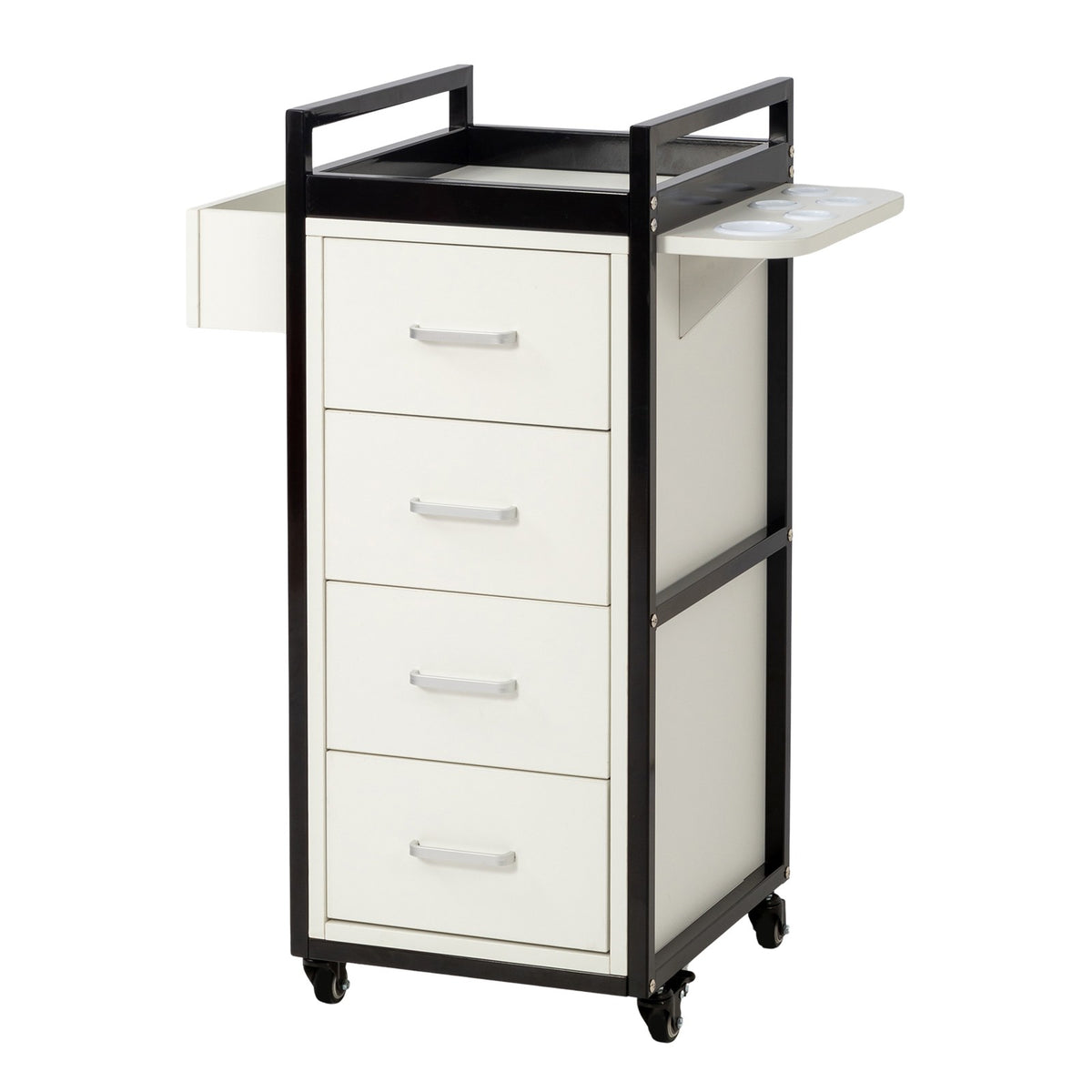 Salon Trolley Cart with 4 Large Drawers & Tool Holders - Mobile Beauty Station